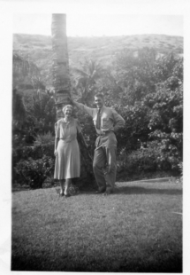EARLY DAD IN UNIFORM AND AUNTIE CAROL ROSS IN HAWAII DURING WWII